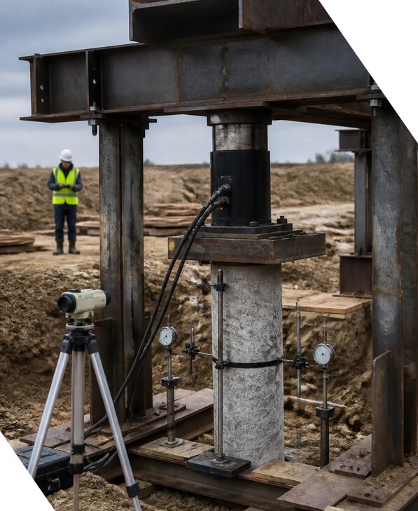 Статические испытания свай с оформлением отчета в Сочи