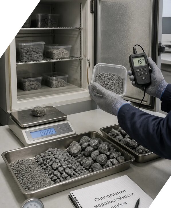 Определение морозостойкости щебня в Сочи от 3618 р. | ЭкспертизаРоссия