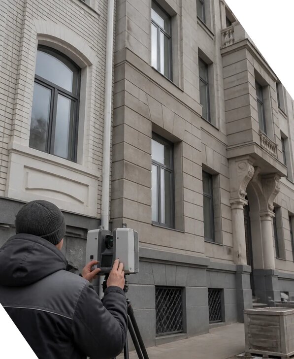 Лазерное сканирование фасадов зданий для обследования в Сочи
